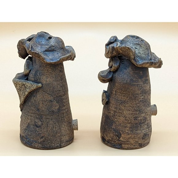 Vintage Salt and Pepper Shakers Cowboy and Cowgirl Clay McGillivray Handmade Art - Picture 2 of 10